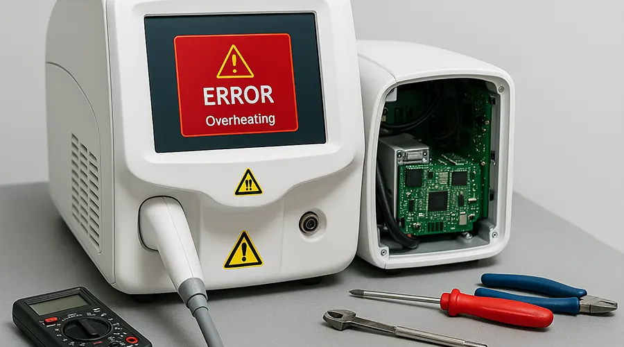 چرا دستگاه لیزر ارور می‌دهد؟